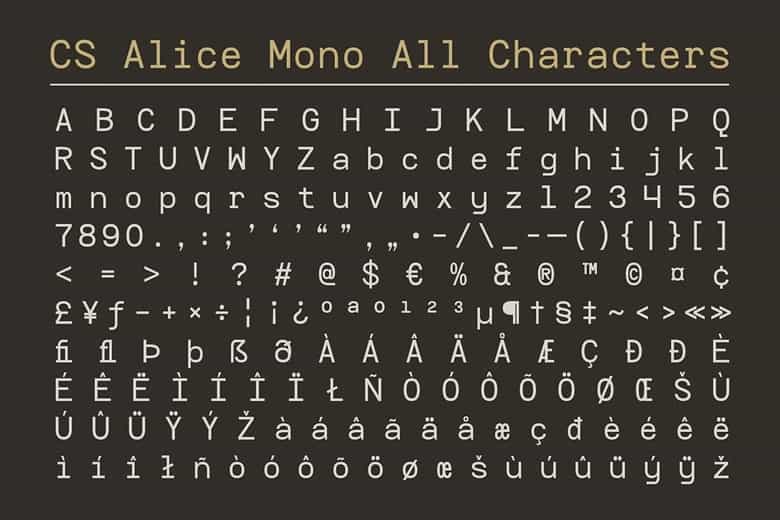 CS Alice Mono Font Image 3