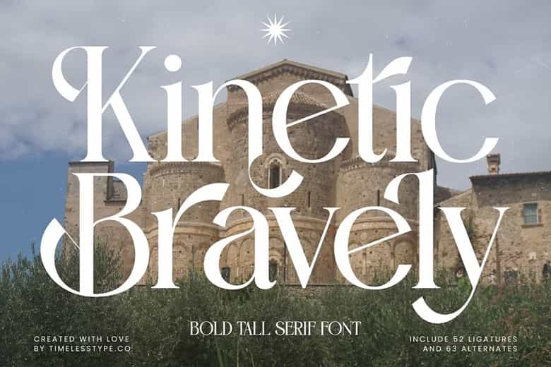 Kinetic Bravely Font Image 1