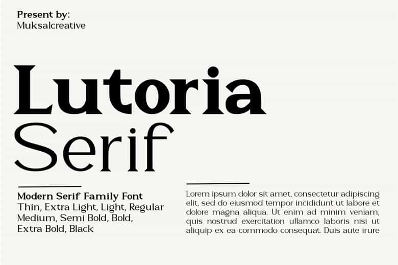 Lutoria Serif Font Image 1