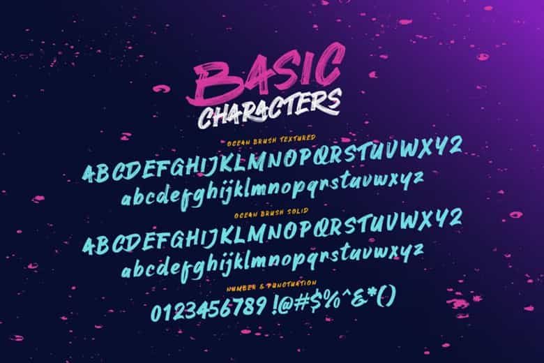 Ocean Brush Font Image 3