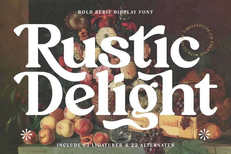 Rustic Delight Font Image 1