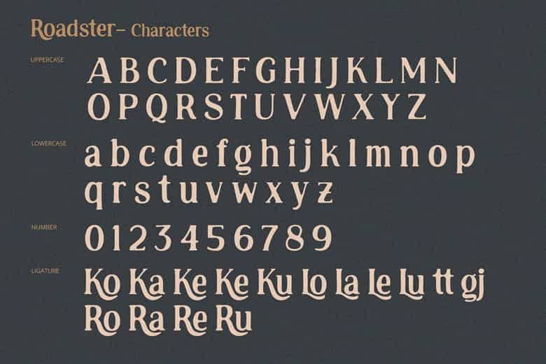 Roadster Font Image 3