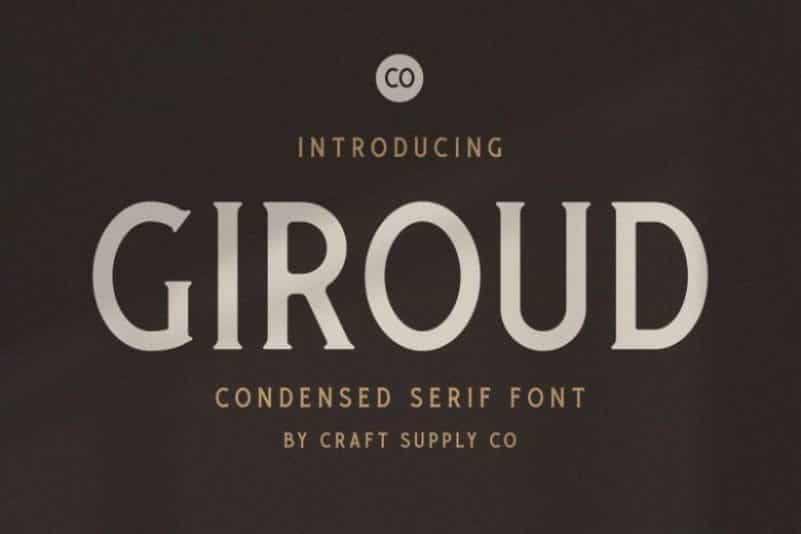 Giroud Condensed Serif Font Image 1