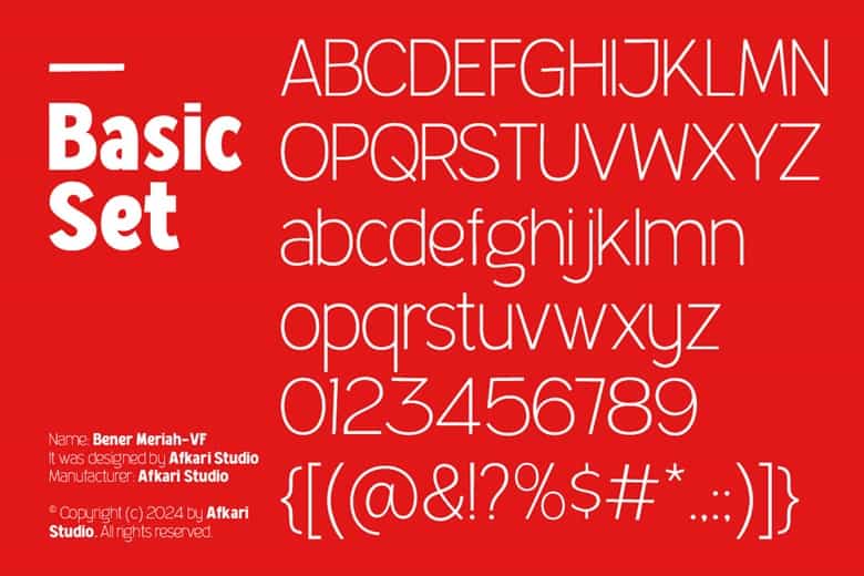 Bener Meriah Font Image 3