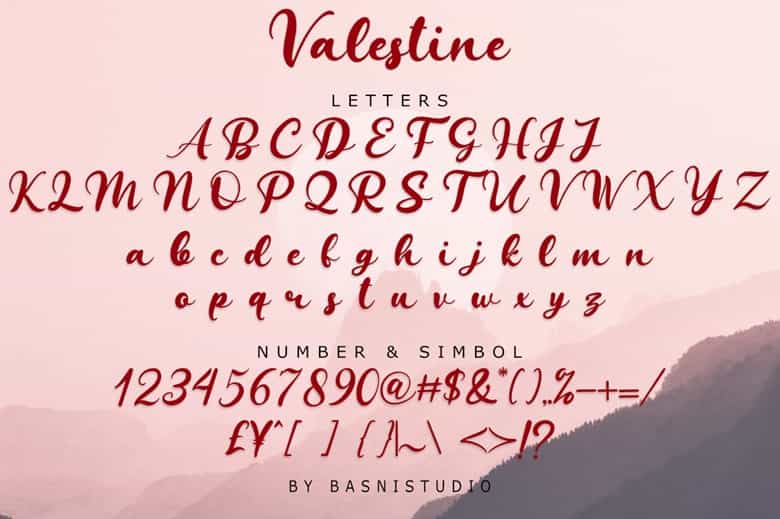 Valestine Font Image 3