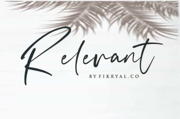 Relevant Script Font Image 1