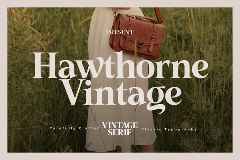 Hawthorne Vintage Font Image 1