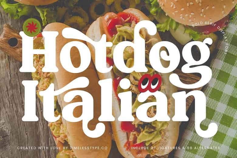 Hotdog Italian Font Image 4