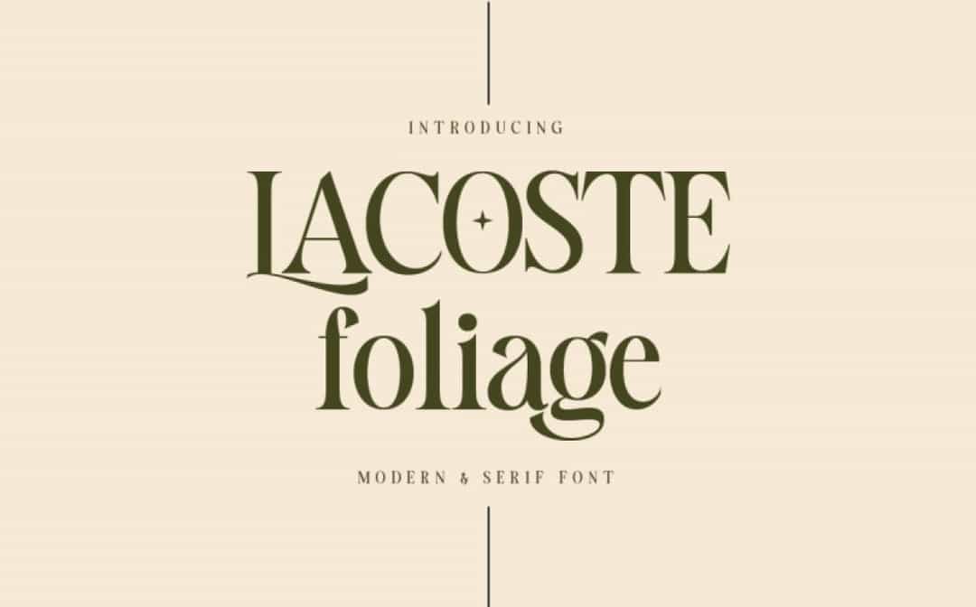 Lacoste Foliage Font Image 4