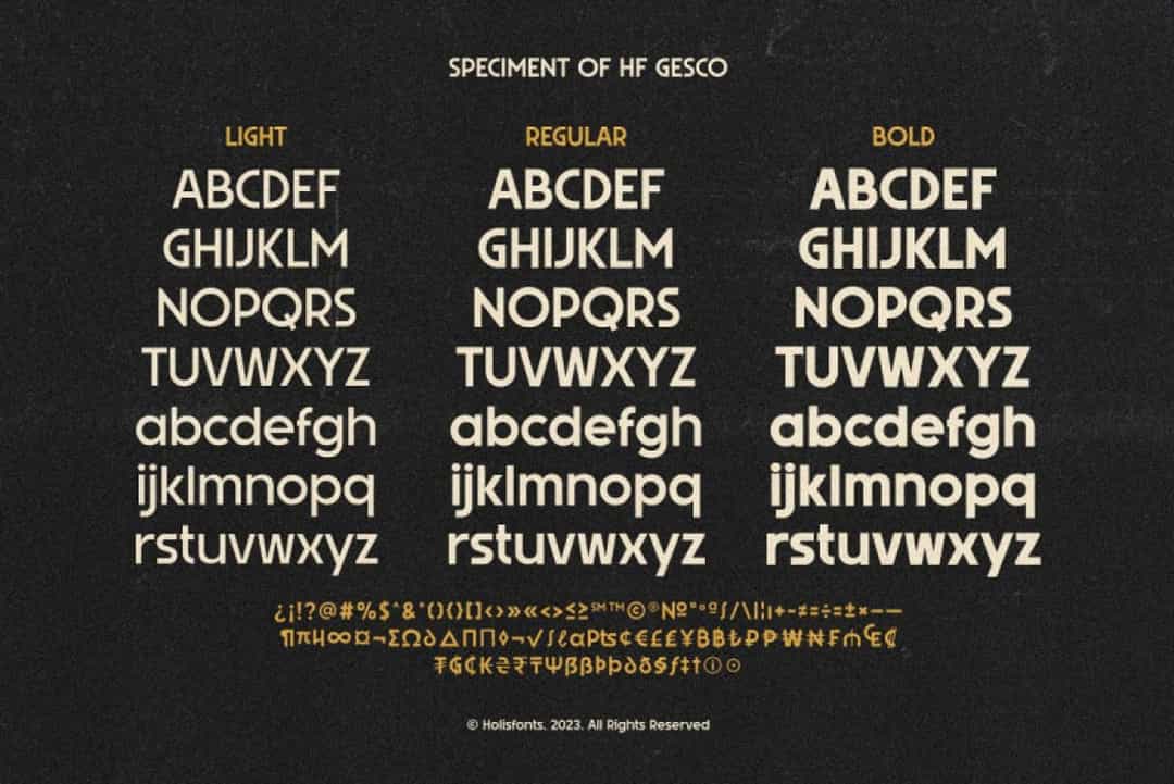 HF Gesco Font Image 5