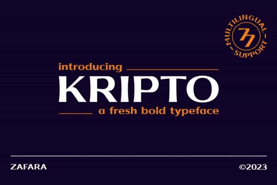 Kripto Font Image 4