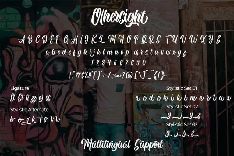 Othersight Script Font Image 3