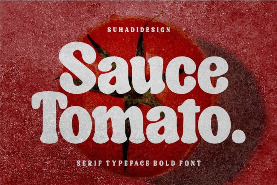 Sauce Tomato Font Image 4