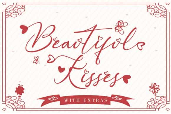 Beautiful Kisses Script Font Image 1