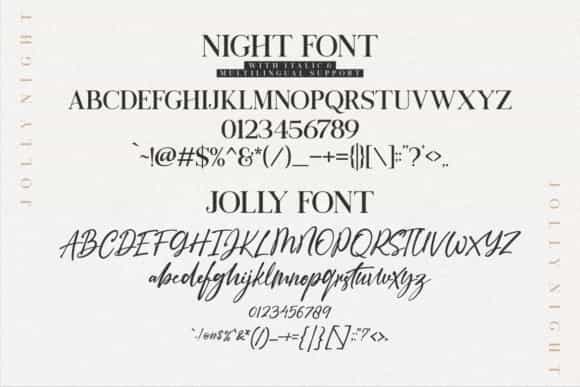 Jolly Night Font Duo Image 3