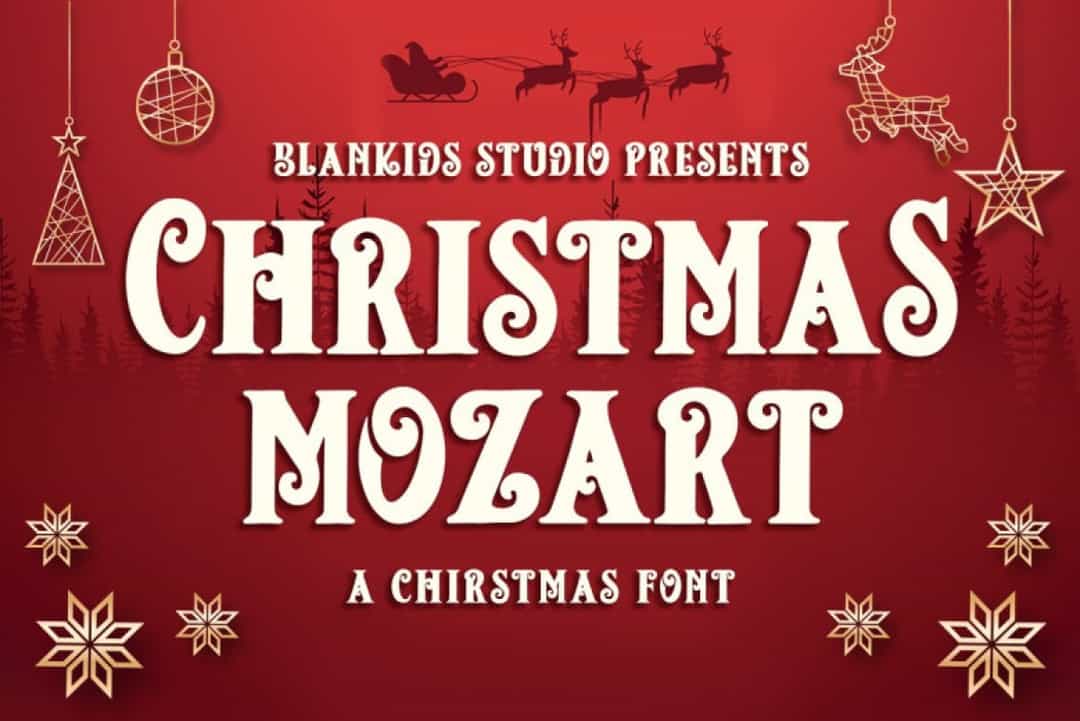 Christmas Mozart Font Image 10