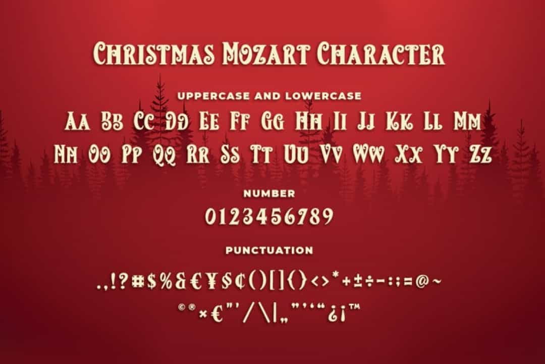 Christmas Mozart Font Image 12
