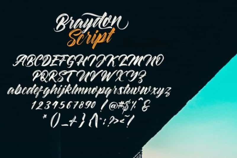 Braydon Script Font Image 3