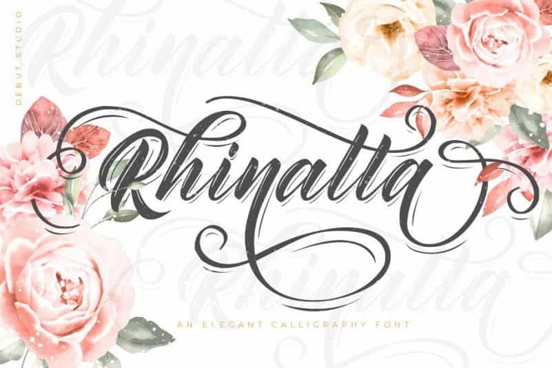 Rhinatta Script Font Image 1