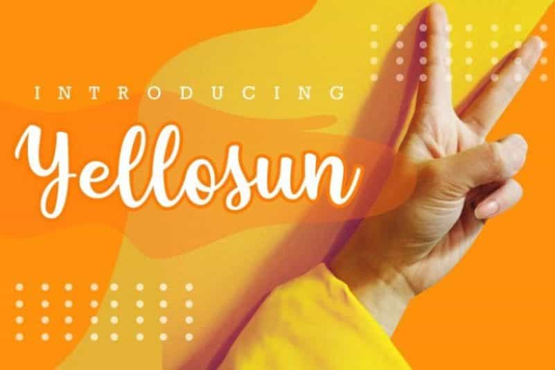 Yellosun Script Font Image 1