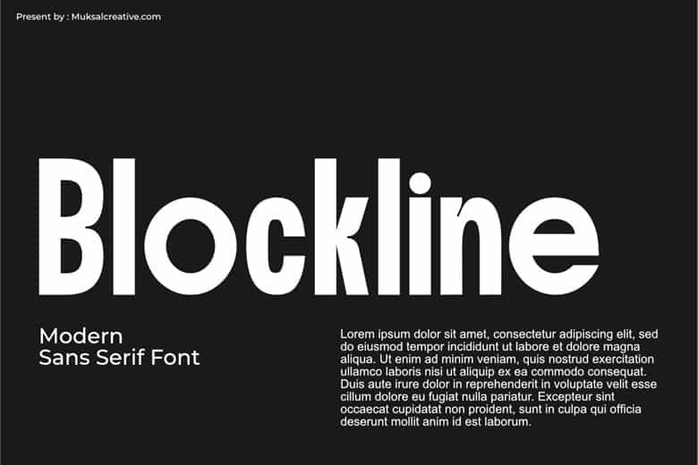 Blockline Font Image 1