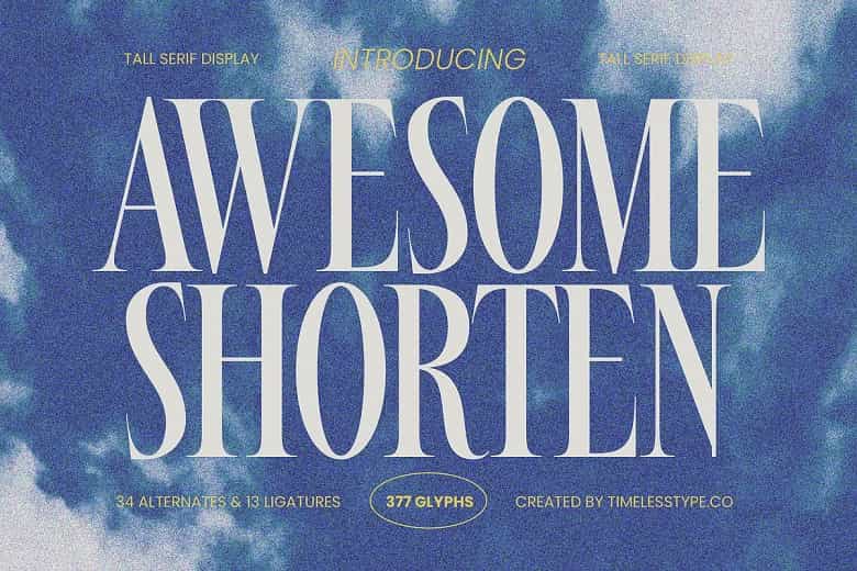 Awesome Shorten Font Image 1