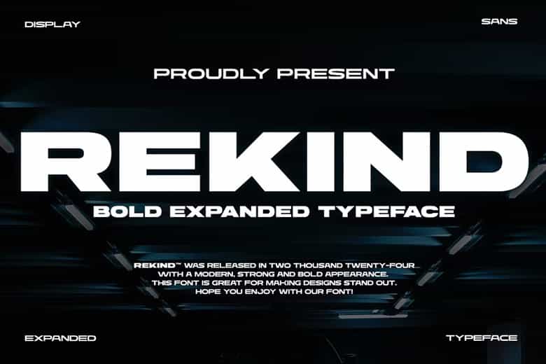 Rekind Expanded Font Image 1