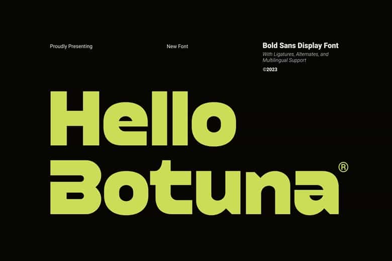 Hello Botuna Font Image 1