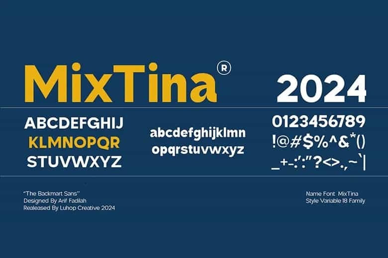 MixTina Font Image 3