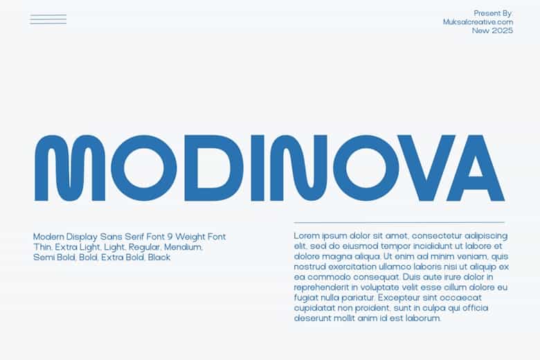 Modinova Font Image 1