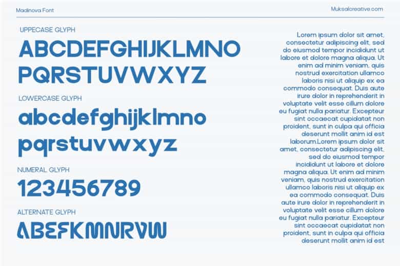 Modinova Font Image 3