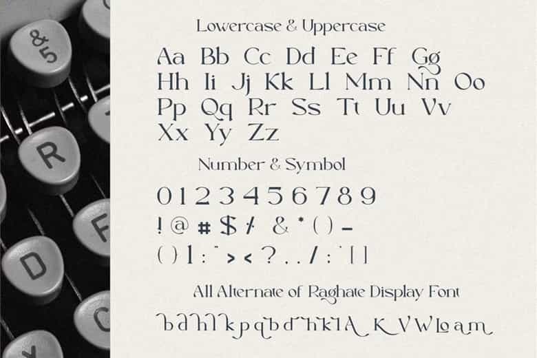 Raghate Font Image 3