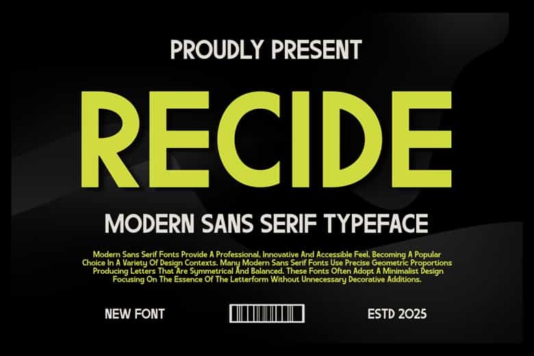 Recide Font Image 1