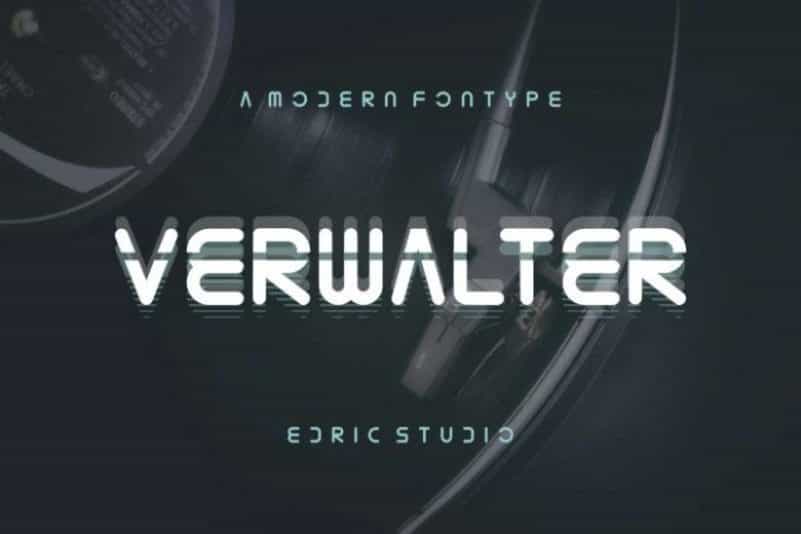 Verwalter Futuristic Font Image 1