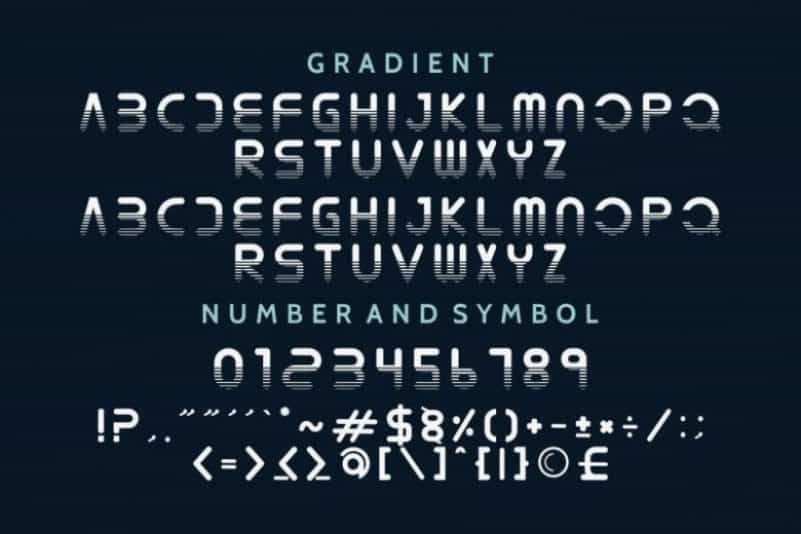 Verwalter Futuristic Font Image 3