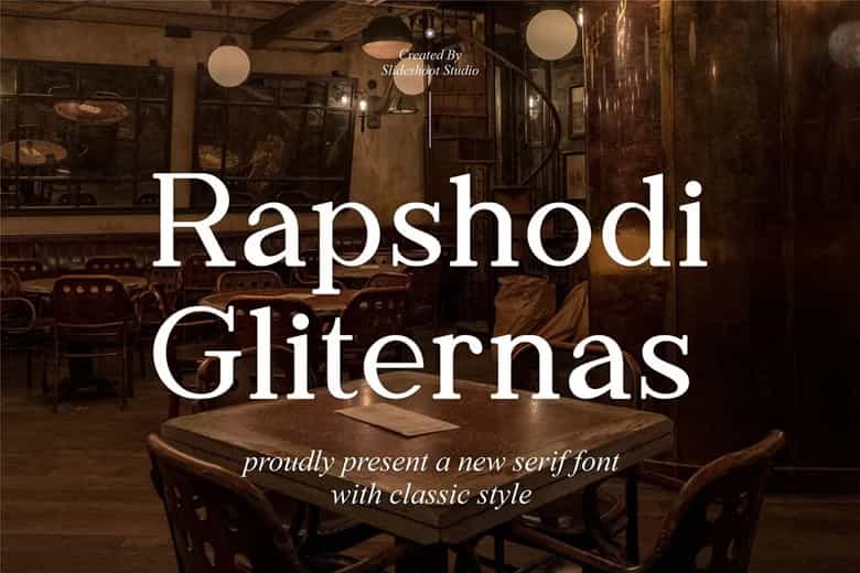 Raphsodi Gliternas Font Image 1