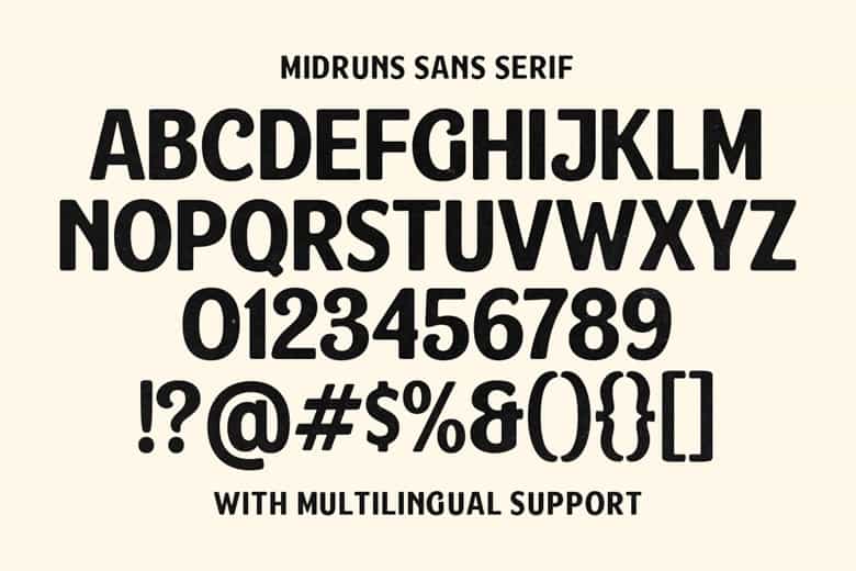 Midruns Font Image 2