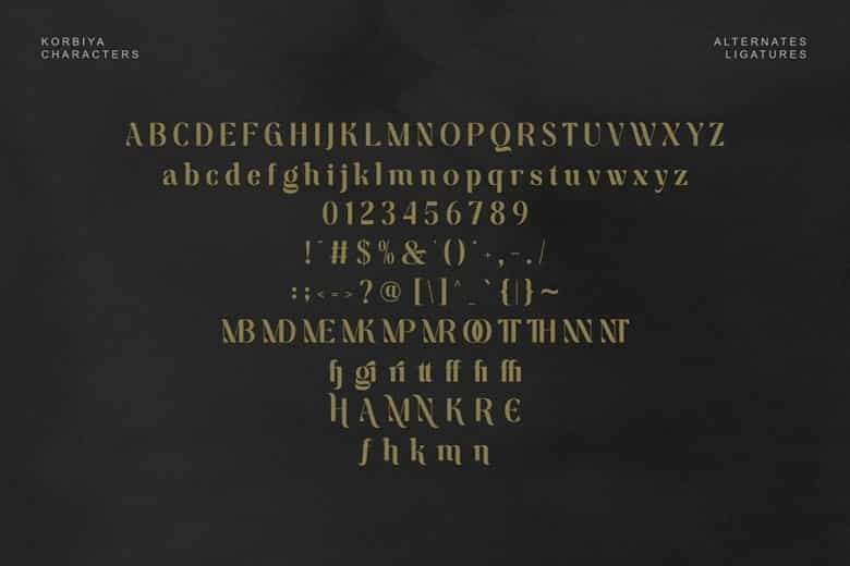 Korbiya Font Image 3