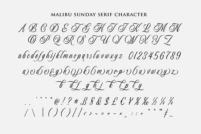 Malibu Sunday Font Image 3