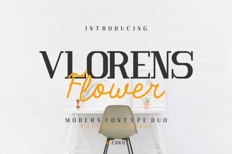 Vlorens Flower Fonts Duo Image 1