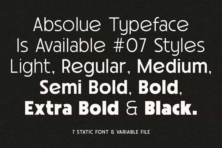 Absolue Font Image 2