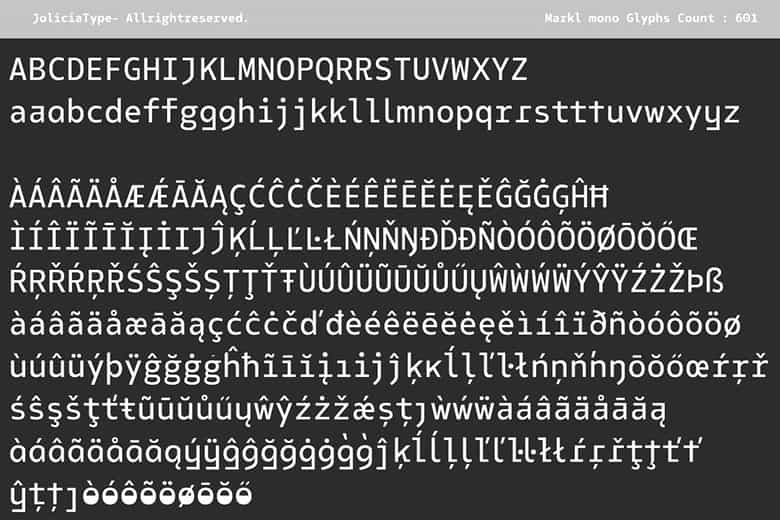 Markl Mono Font Image 2