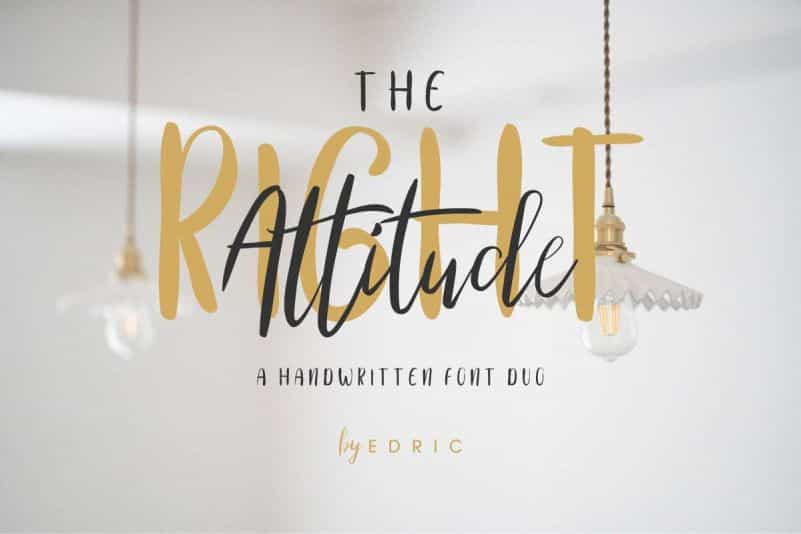The Right Attitude Script Font Duo Image 1