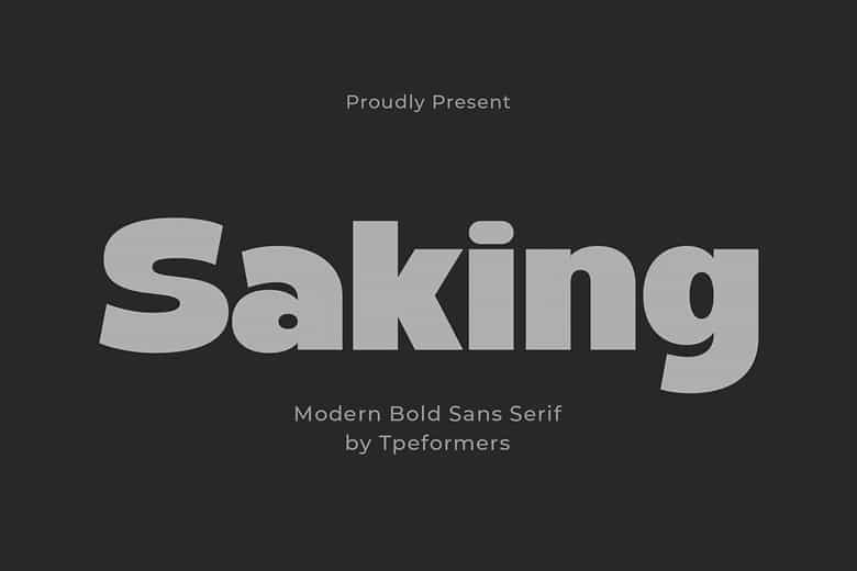 Saking Font Image 1