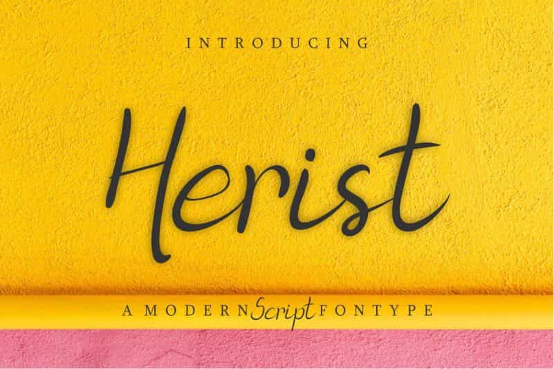 Herist Calligraphy Font Image 1
