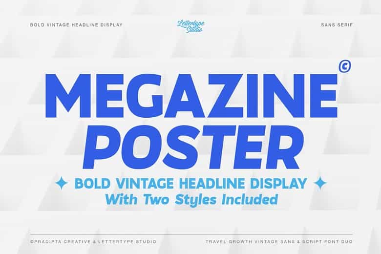 Megazine Poster Font Image 22