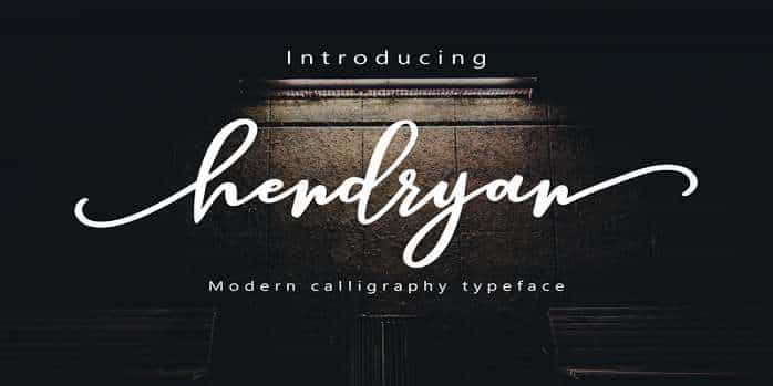 Hendryan Font Image 1