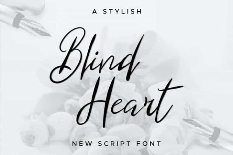 Blind Heart Script Font Image 1