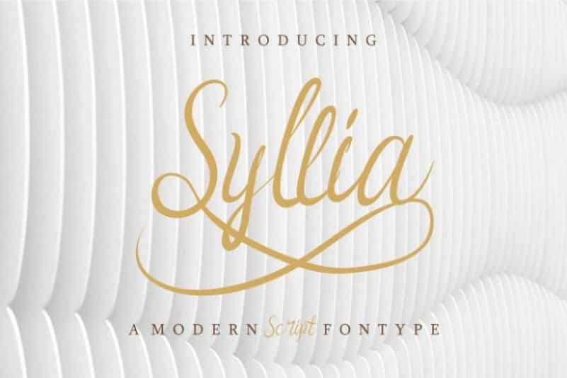 Syllia Calligraphy Font Image 1