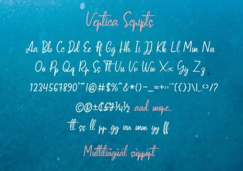 Vertica Script Font Image 3
